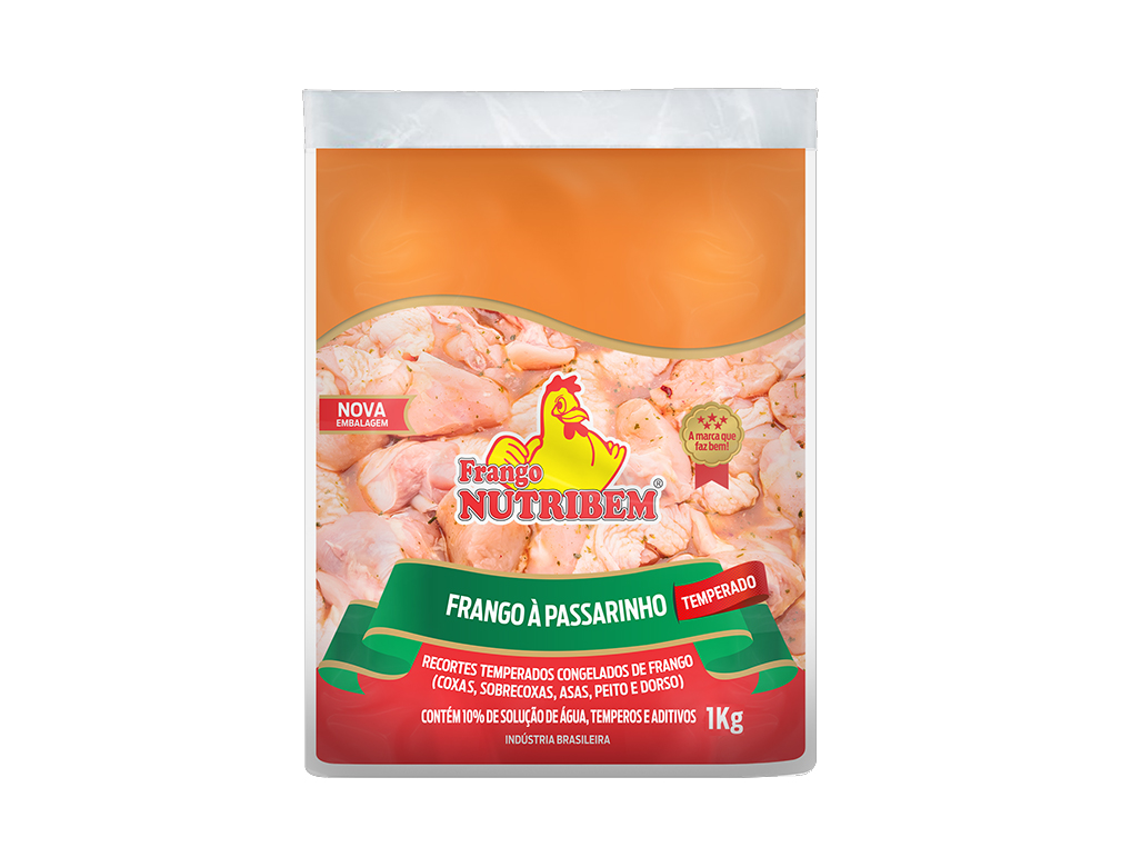 FRANGO A PASSARINHO CONGELADO TEMPERADO NUTRIBEM 1 KG (CX 20 PCT)